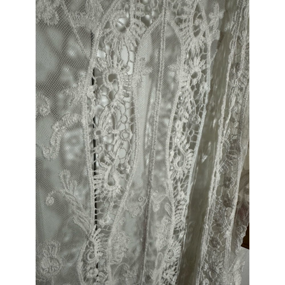 Anneliese White Lace Kimono size S - Picture 4 of 6